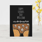 Herr Grumpy Pants Tag der individualisierbaren Vät Karte (Gelbe Blume)