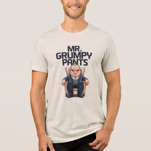 Herr Grumpy Pants Tri-Blend Shirt (Vorderseite)