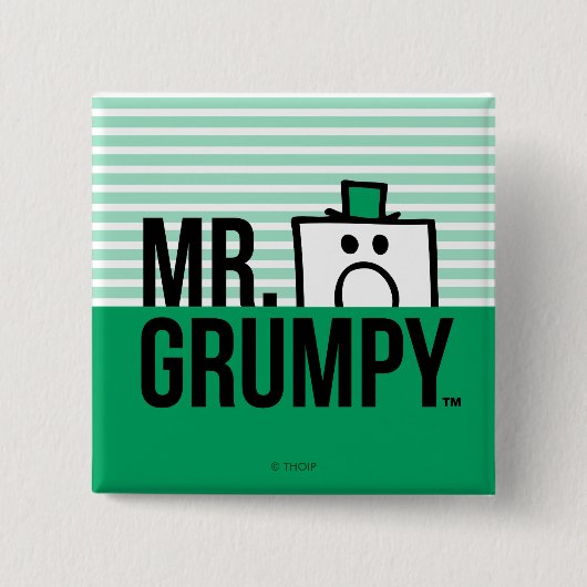 Herr Grumpy | Peeking Head over Name Button (Vorderseite)