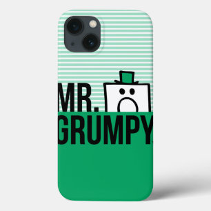 Herr Grumpy Peeking Head over Name iPhone 13 Hülle