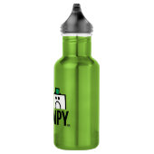 Herr Grumpy | Peeking Head over Name Edelstahlflasche (Rechts)