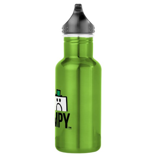 Herr Grumpy | Peeking Head over Name Edelstahlflasche (Rechts)