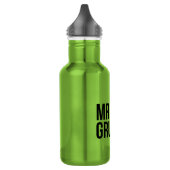 Herr Grumpy | Peeking Head over Name Edelstahlflasche (Links)