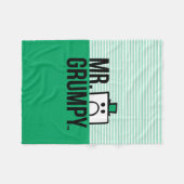 Herr Grumpy | Peeking Head over Name Fleecedecke (Vorderseite (Horizontal))