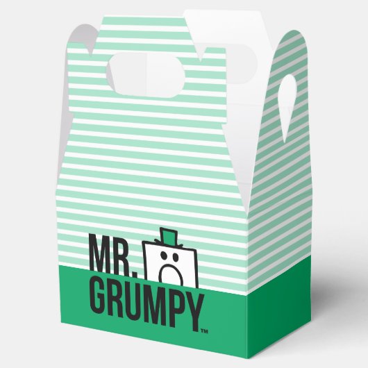 Herr Grumpy | Peeking Head over Name Geschenkschachtel (Geöffnet)