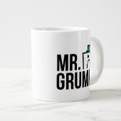 Herr Grumpy | Peeking Head over Name Jumbo-Tasse (Vorderseite Rechts)