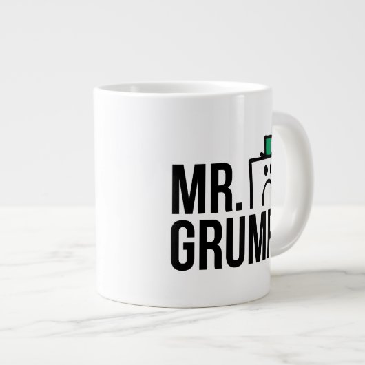 Herr Grumpy | Peeking Head over Name Jumbo-Tasse (Vorderseite Rechts)