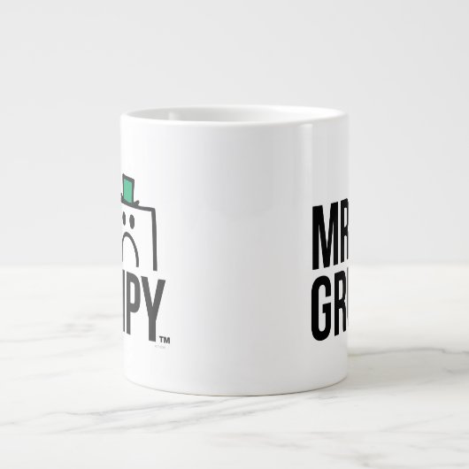 Herr Grumpy | Peeking Head over Name Jumbo-Tasse (Vorderseite)