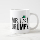 Herr Grumpy | Peeking Head over Name Jumbo-Tasse (Rechts)