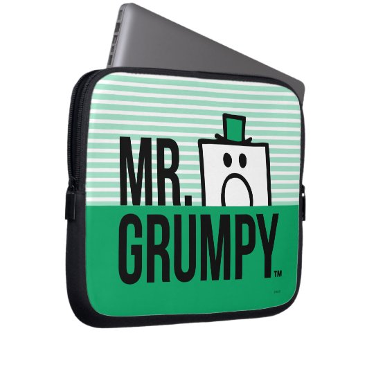 Herr Grumpy | Peeking Head over Name Laptopschutzhülle (Vorne Rechts)