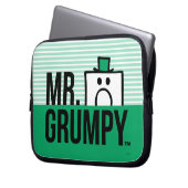 Herr Grumpy | Peeking Head over Name Laptopschutzhülle (Vorderseite Links)