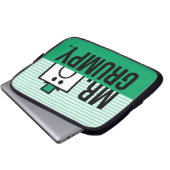 Herr Grumpy | Peeking Head over Name Laptopschutzhülle (Vorne Knopf)