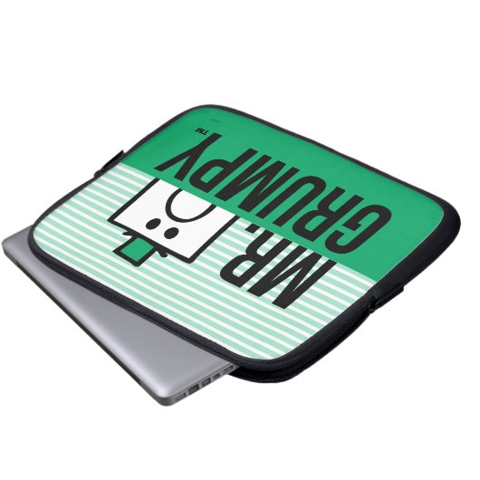 Herr Grumpy | Peeking Head over Name Laptopschutzhülle (Vorne Knopf)