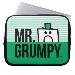 Herr Grumpy Peeking Head over Name Laptopschutzhülle