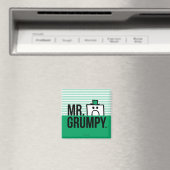 Herr Grumpy | Peeking Head over Name Magnet (In Situ (Geschirrspüler))