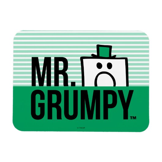 Herr Grumpy | Peeking Head over Name Magnet (Horizontal)