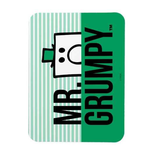 Herr Grumpy | Peeking Head over Name Magnet (Vertikal)
