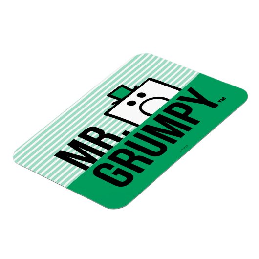 Herr Grumpy | Peeking Head over Name Magnet (Linke Seite)