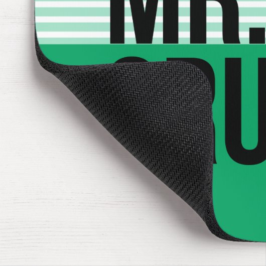 Herr Grumpy | Peeking Head over Name Mousepad (Ecke)