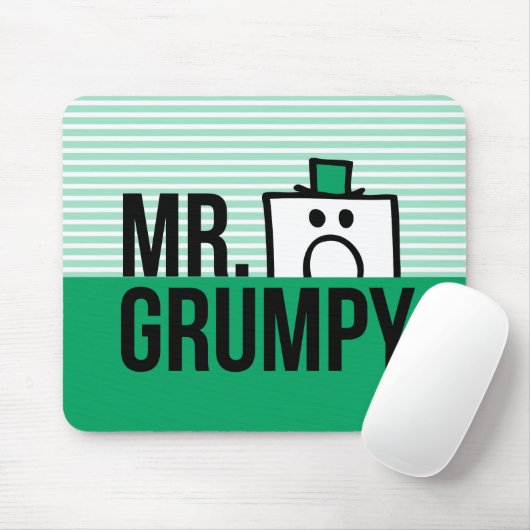 Herr Grumpy | Peeking Head over Name Mousepad (Mit Mouse)