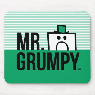 Herr Grumpy   Peeking Head over Name Mousepad