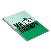 Herr Grumpy | Peeking Head over Name Notizblock (Rechte Seite)