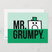 Herr Grumpy | Peeking Head over Name Postkarte (Vorne/Hinten)