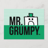 Herr Grumpy | Peeking Head over Name Postkarte (Vorderseite)