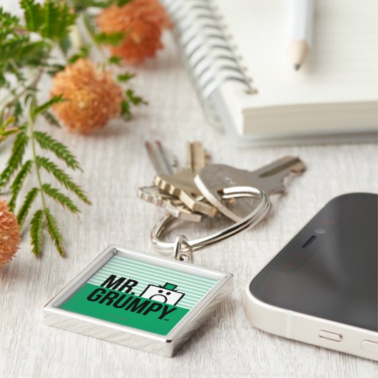 Herr Grumpy | Peeking Head over Name Schlüsselanhänger (Seite)