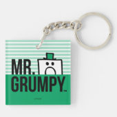 Herr Grumpy | Peeking Head over Name Schlüsselanhänger (Rückseite)