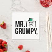 Herr Grumpy | Peeking Head over Name Serviette (Beispiel)