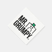 Herr Grumpy | Peeking Head over Name Serviette (Ecke)