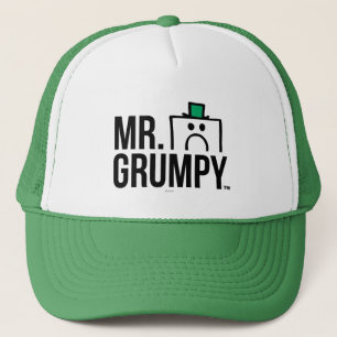 Herr Grumpy Peeking Head over Name Truckerkappe