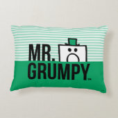 Herr Grumpy | Peeking Head over Name Zierkissen (Rückseite)