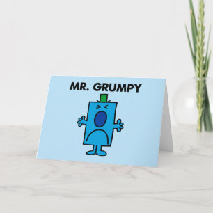 Herr Grumpy Stirnrunzelnder Gesichtsausdruck Karte