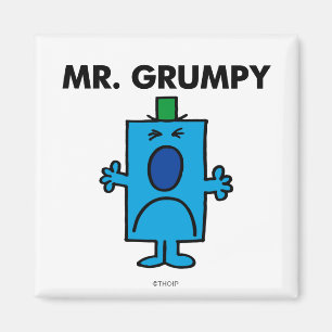 Herr Grumpy Stirnrunzelnder Gesichtsausdruck Magnet