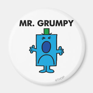 Herr Grumpy Stirnrunzelnder Gesichtsausdruck Magnet