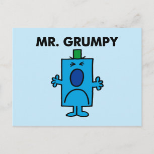 Herr Grumpy Stirnrunzelnder Gesichtsausdruck Postkarte