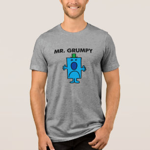 Herr Grumpy Stirnrunzelnder Gesichtsausdruck Tri-Blend Shirt