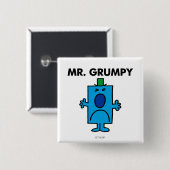 Herr Grumpy | Stirnrunzelndes Gesicht Button (Vorne & Hinten)