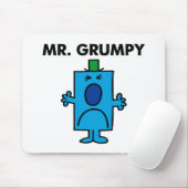 Herr Grumpy | Stirnrunzelndes Gesicht Mousepad (Mit Mouse)