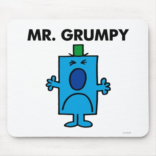 Herr Grumpy | Stirnrunzelndes Gesicht Mousepad (Vorne)