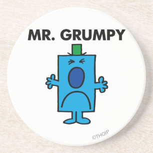 Herr Grumpy Stirnrunzelndes Gesicht Untersetzer