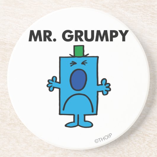 Herr Grumpy | Stirnrunzelndes Gesicht Untersetzer (Vorne)