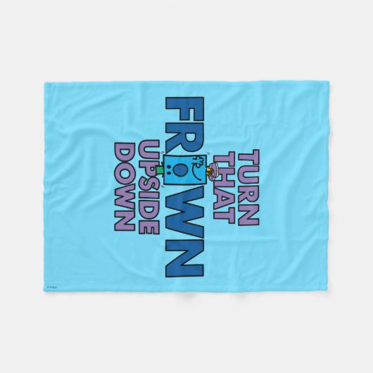 Herr Grumpy | Umdrehung des Frosches um den Kopf Fleecedecke (Vorderseite (Horizontal))