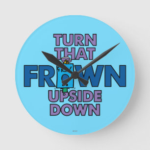 Herr Grumpy   Umdrehung des Frosches um den Kopf Runde Wanduhr