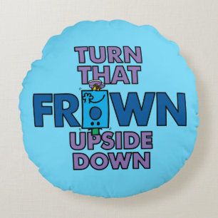 Herr Grumpy Umdrehung des Frosches um den Kopf Rundes Kissen