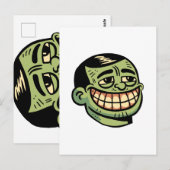 Herr Grün Postkarte (Vorne/Hinten)