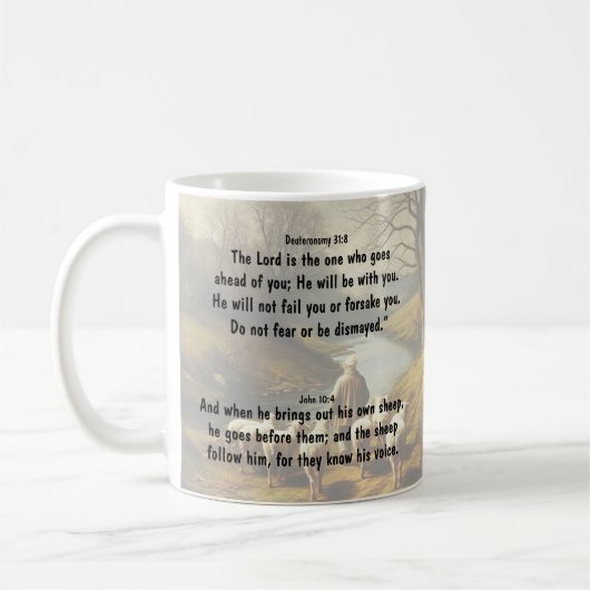 Herr guter Hirte geht vor dir Bibel Schrift Kaffeetasse (Links)