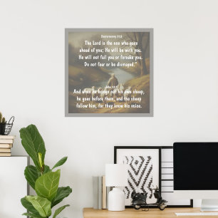 Herr guter Hirte geht vor dir Bibel Schrift Poster